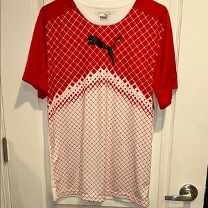 Puma Red and White Evo Trg shirt - size Medium
